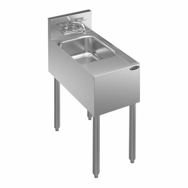 Krowne KR24-1C 12″ Free Standing Underbar Hand Sink Unit with Splash Mount Fa…