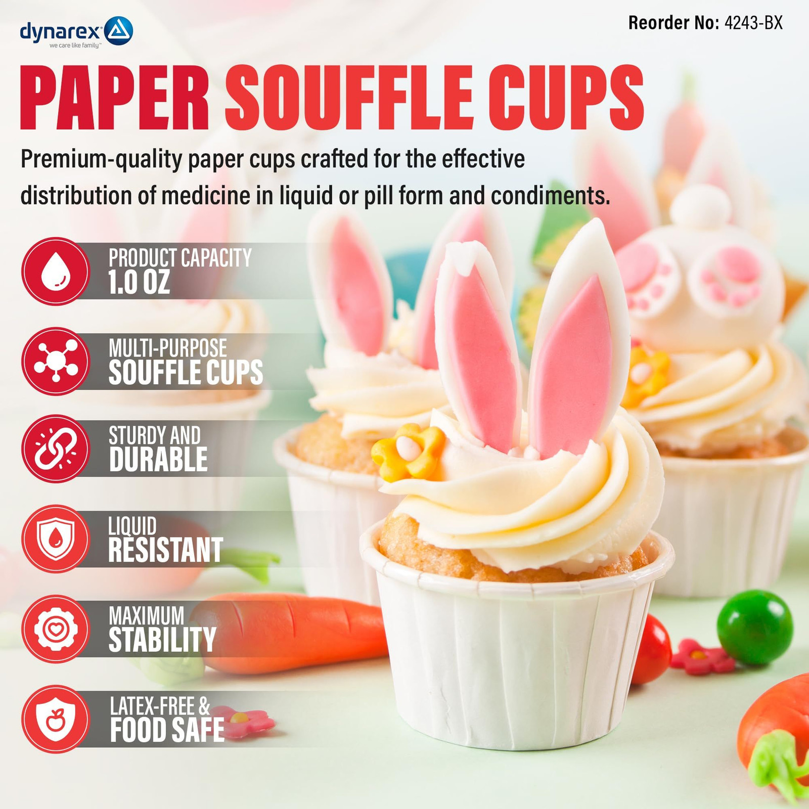 Dynarex Paper Medicine Cups – 1 oz Disposable Souffle for Pills & Meds…