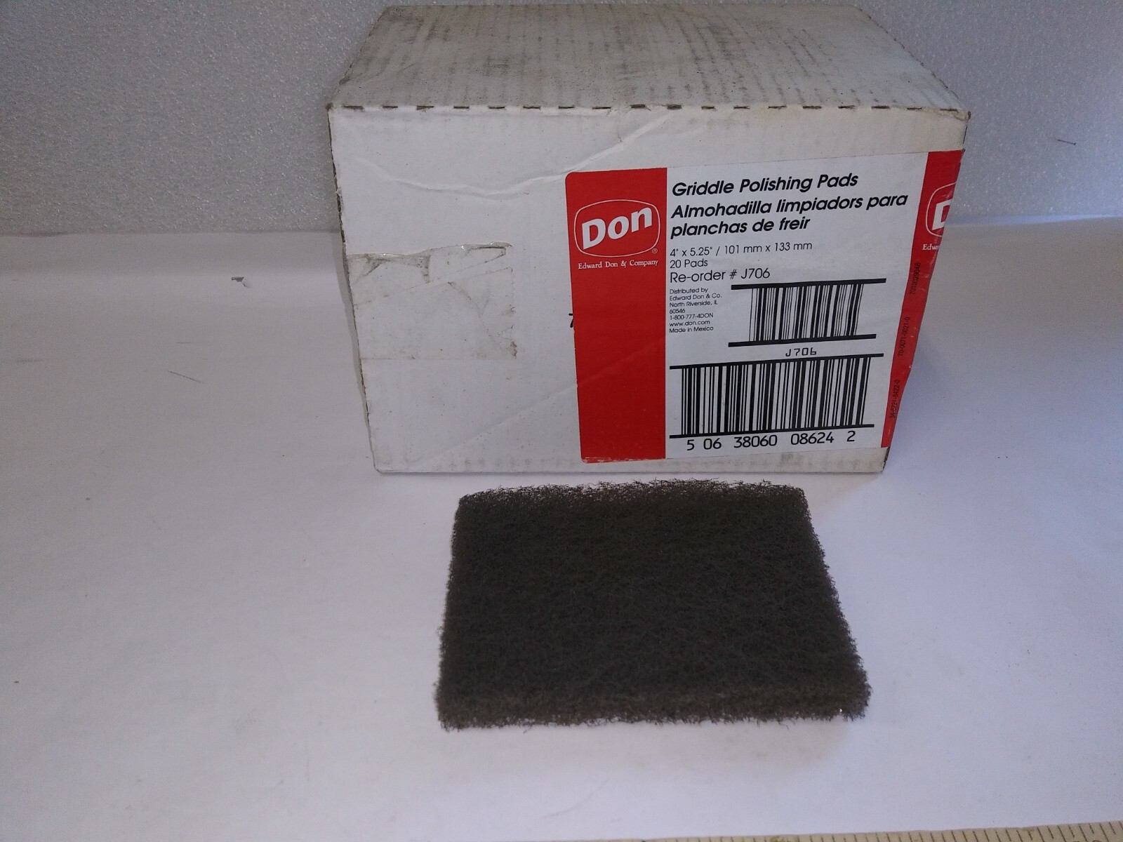 20 DON Heavy Duty GRILL POLISHING PADS 4″ x 5 1/4″ – Griddle Scour Pad – J706