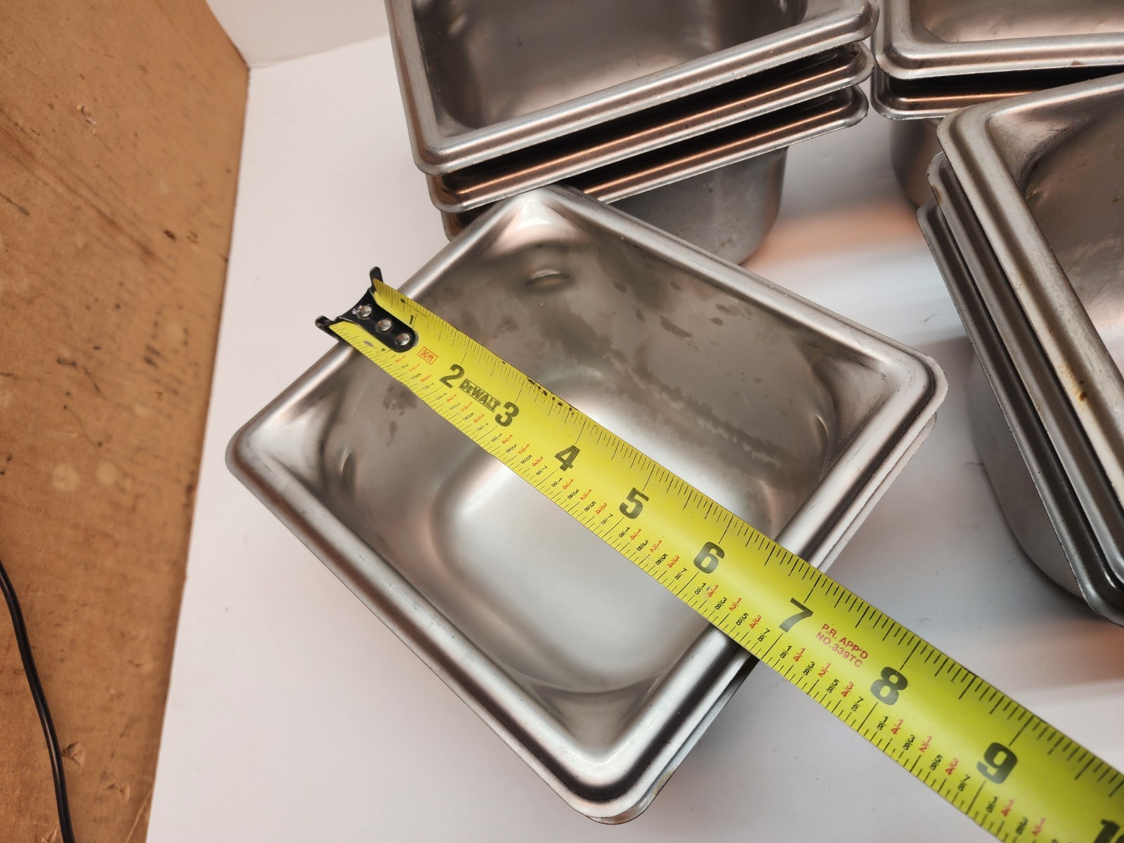 Lot 10 Vollrath 90642 Sixth-size 4″ deep Super Pan 3 stainless steel steam pam