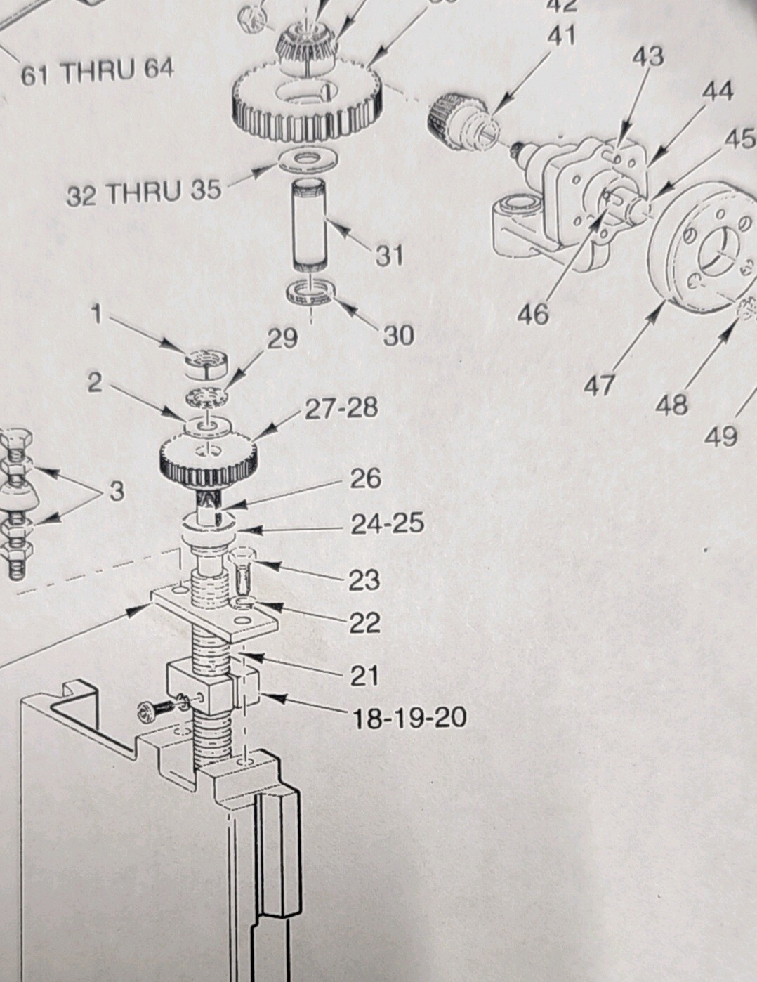 Hobart Mixer H600 L800 P660Bowl lift Screw OEM 290052-1