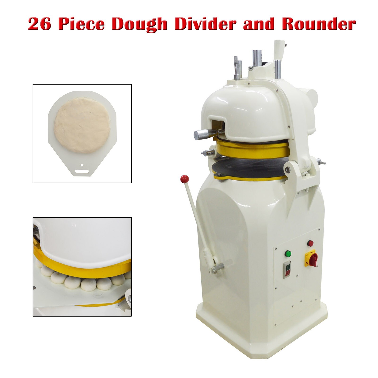 26 Pieces Semi-automatic Commercial Dough Divider Dough Cutter 50-150g 110V