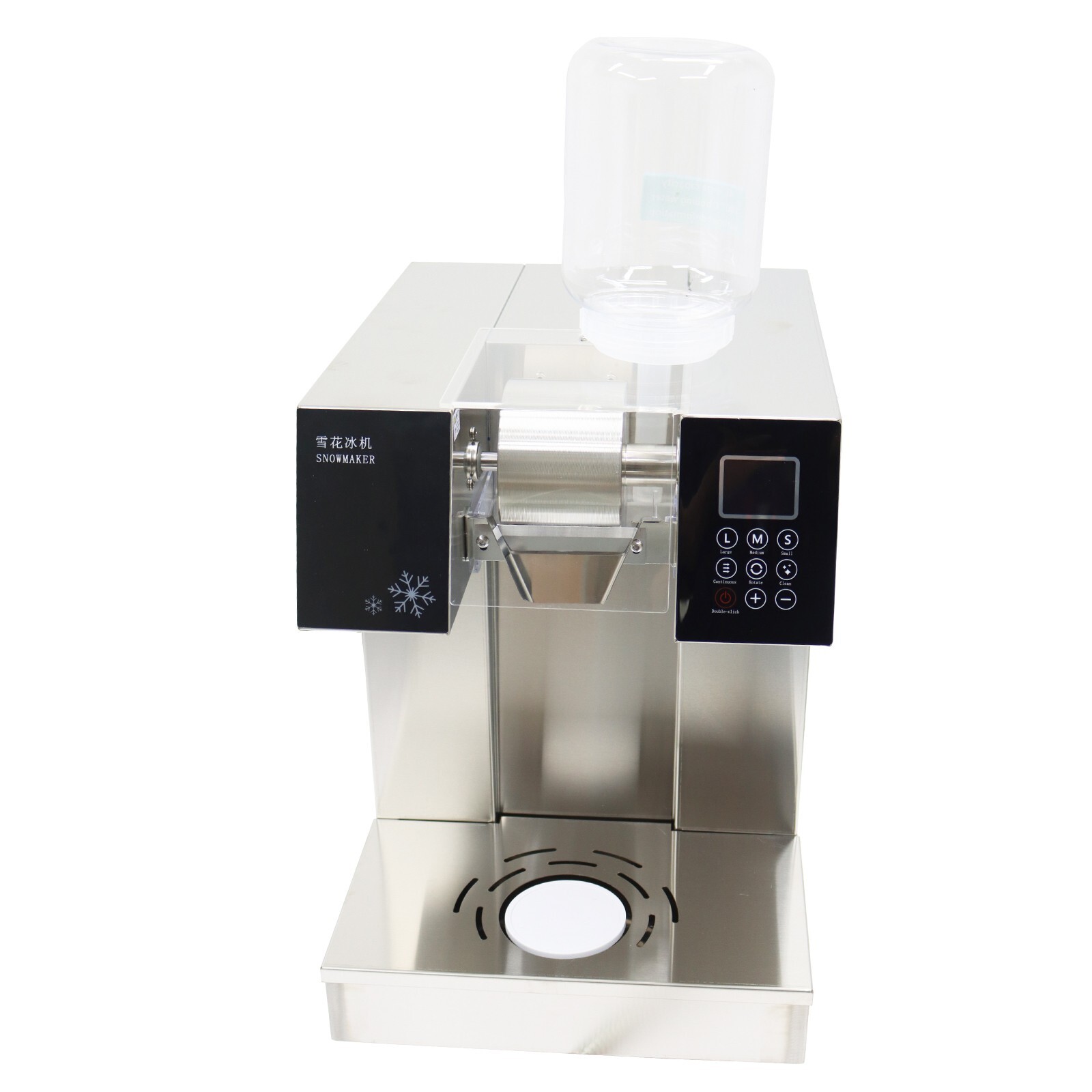 110V Water Cooled Snowflake Ice Machine,408bs/24H Snow Cone Shaved Maker