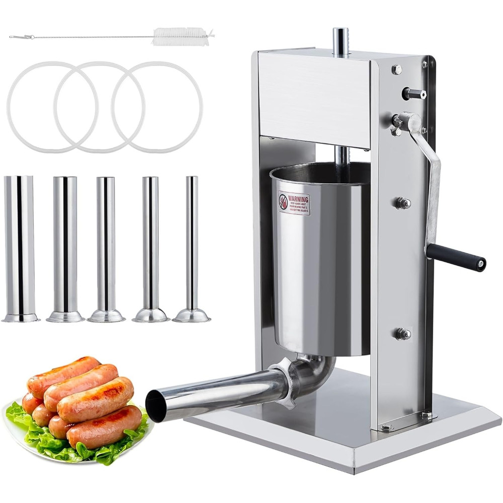 Manual Sausage Stuffer 11LBS/5L Stainless Steel Dual Speed for Home/Commercial