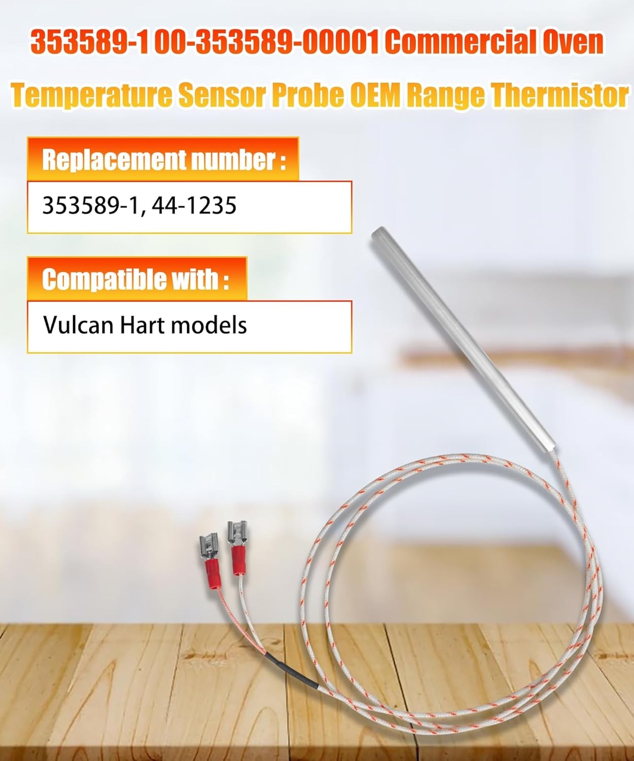 Replacement Temperature Probe for Commercial Ovens Vulcan Hart 353589-1 USA