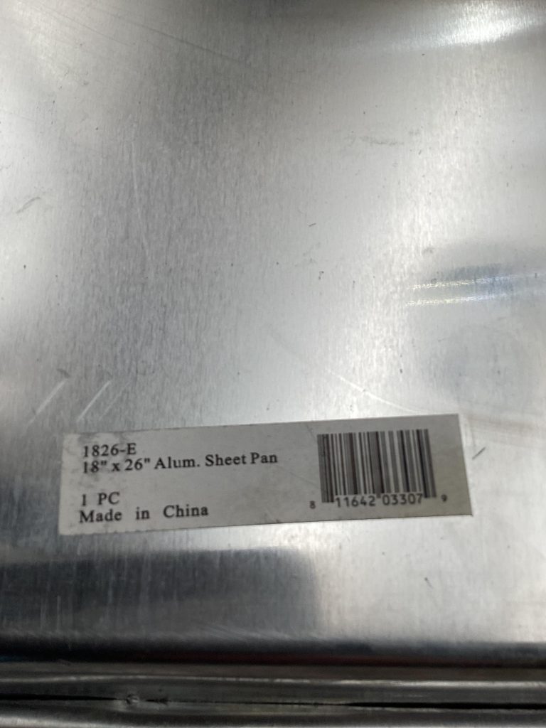 Nexel Aluminum Cooking Sheet Tray; 18″ X 26″; 1826-E -NIB