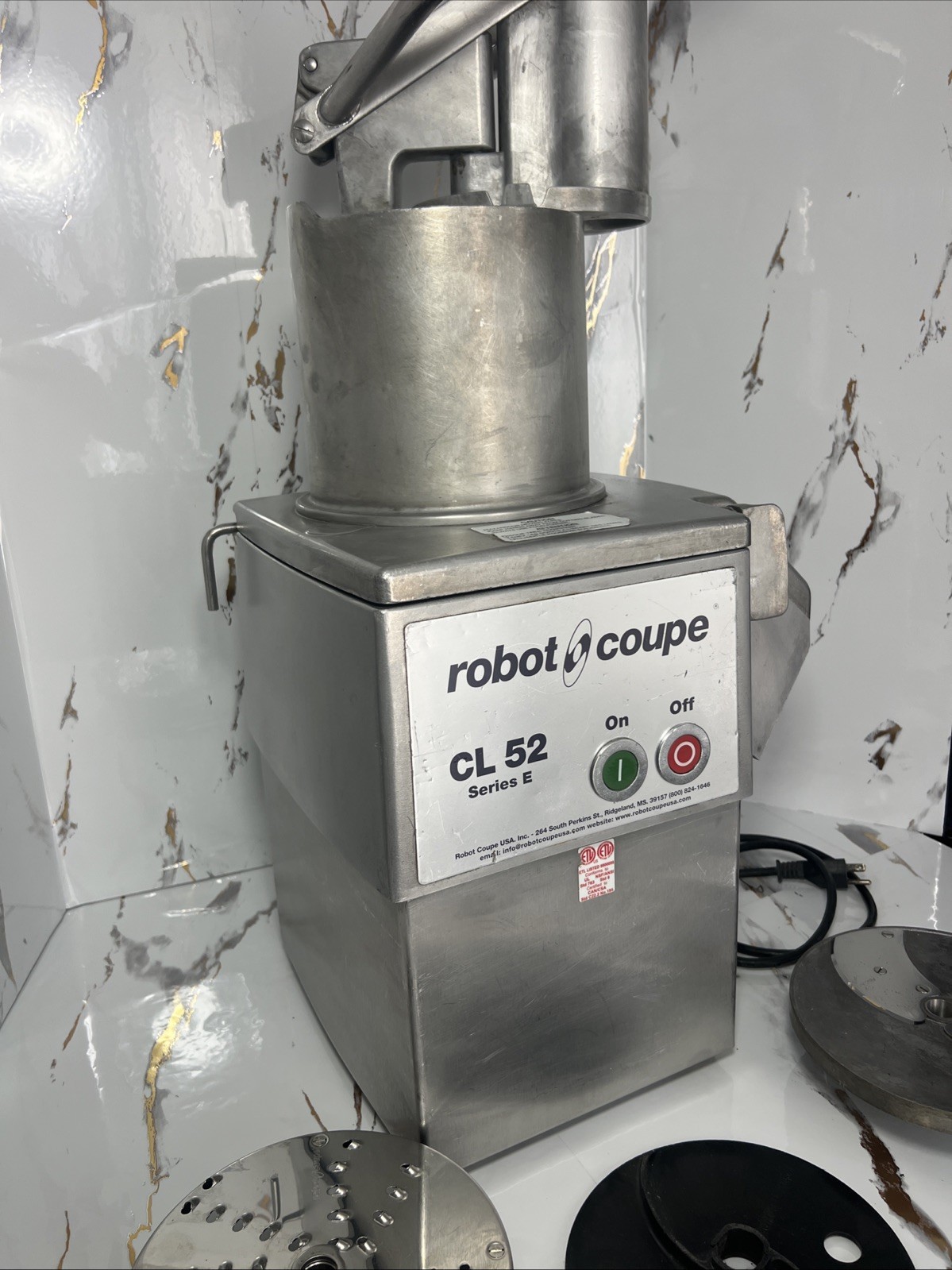 Robot Coupe CL 52 E Series E Continuous Feed Vegetable / Food Processor W/ Discs