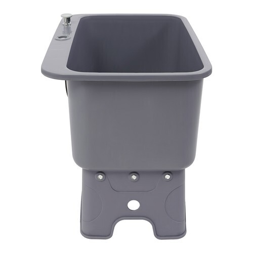 PP Freestanding Floor Mop Sink One-Piece Molded 60 × 40 × 27 cm Grey