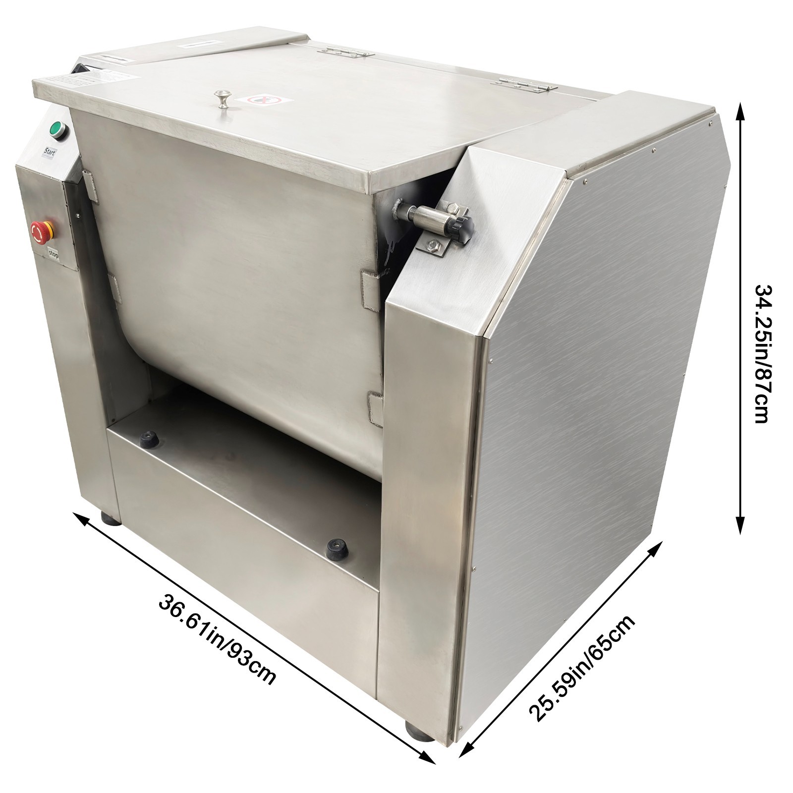 PreAsion 110LB Commercial Dough Mixer 220V Electric Dough Mixing Machine 3-phase