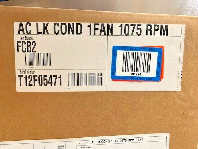 New Heatcraft Air Cooled Condenser FCB2 1×1 208/230V PSC 1075 Rpm’s 2 Circuits