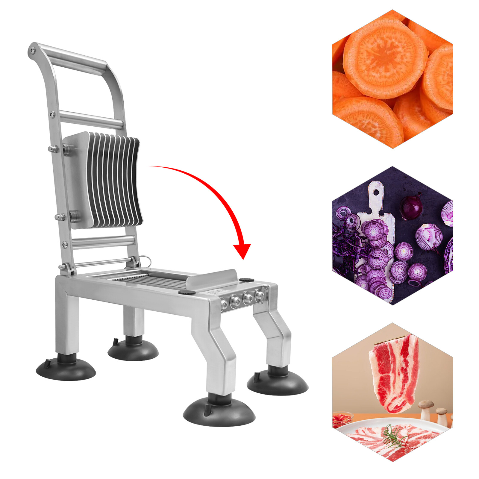 Manual Vegetable Fruit Chopper Cutter Food Onion Veggie Dicer Slicer Kitchen
