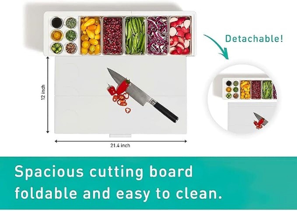 PrepDeck Recipe & Food Storage System Cutting Board Containers