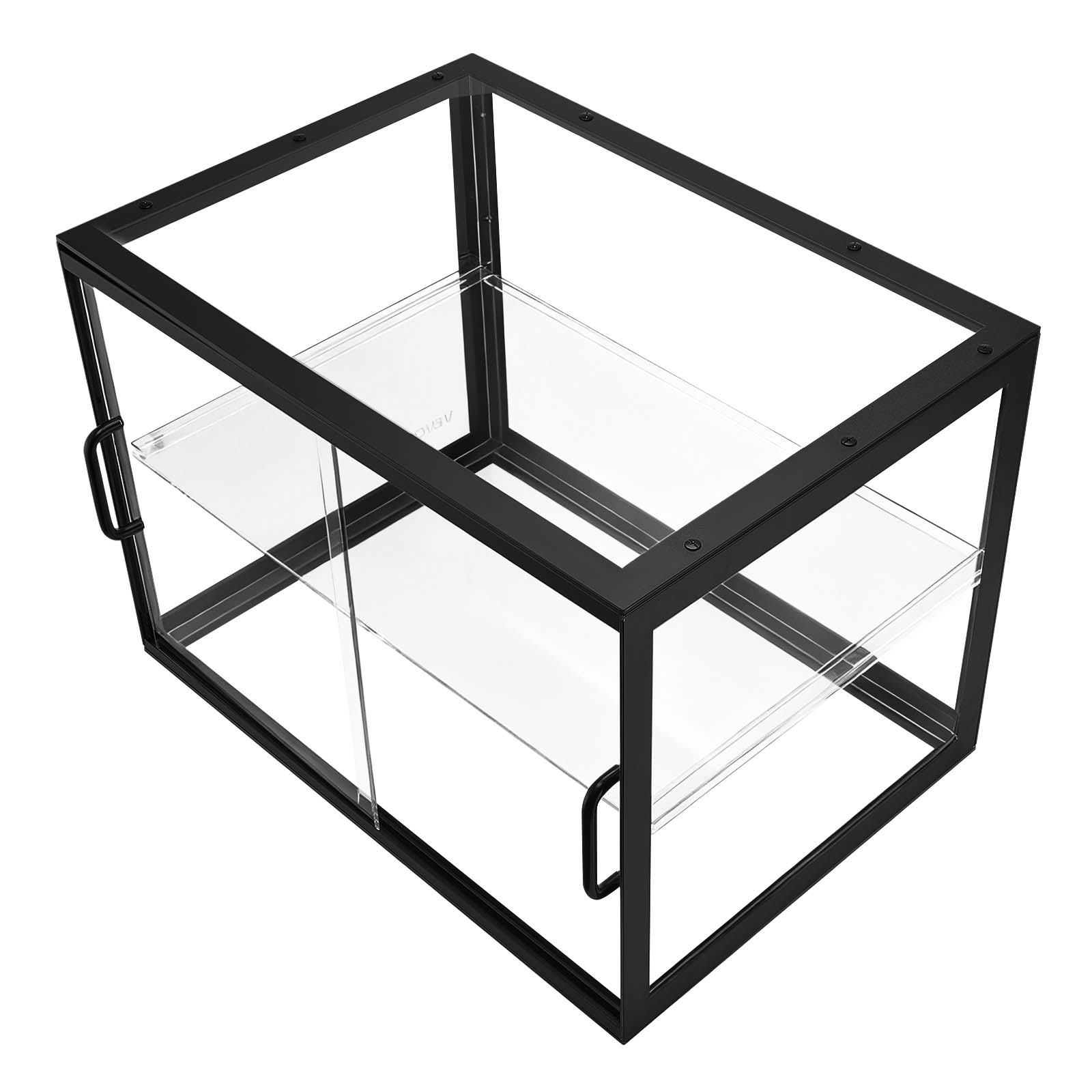 VEVOR Bakery Display Case Acrylic Countertop Pastry Case 2-Tier Sliding Door