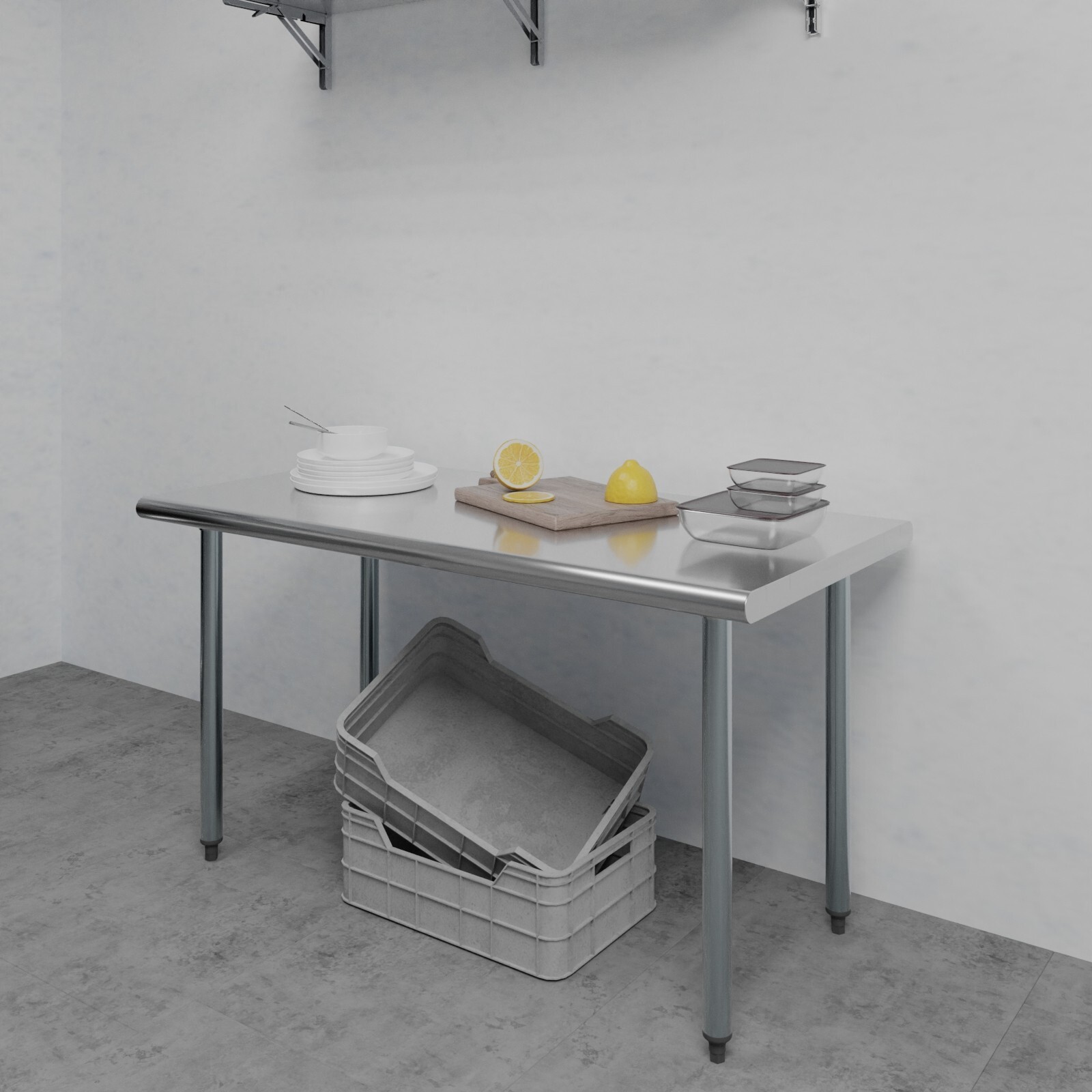 Galvanized Steel Leg for Work Tables. 24 in. Legs | Set of 4 Legs