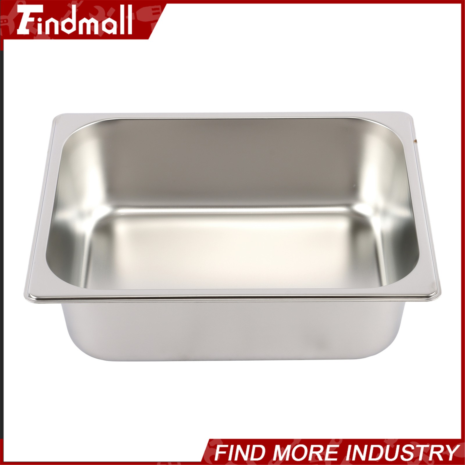 Findmall 4 Pack Hotel Pans 1/2 Size 4″ Deep Stainless Steel Steam Table with Lid