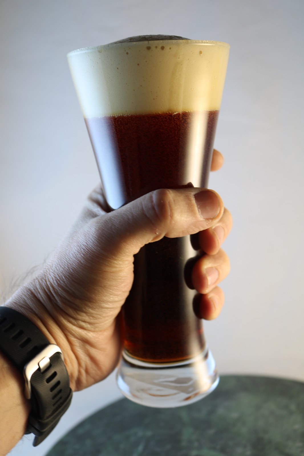 Realistic Faux Dark Beer Prop Resin Stout Pilsner Glass Photography Bar Decor