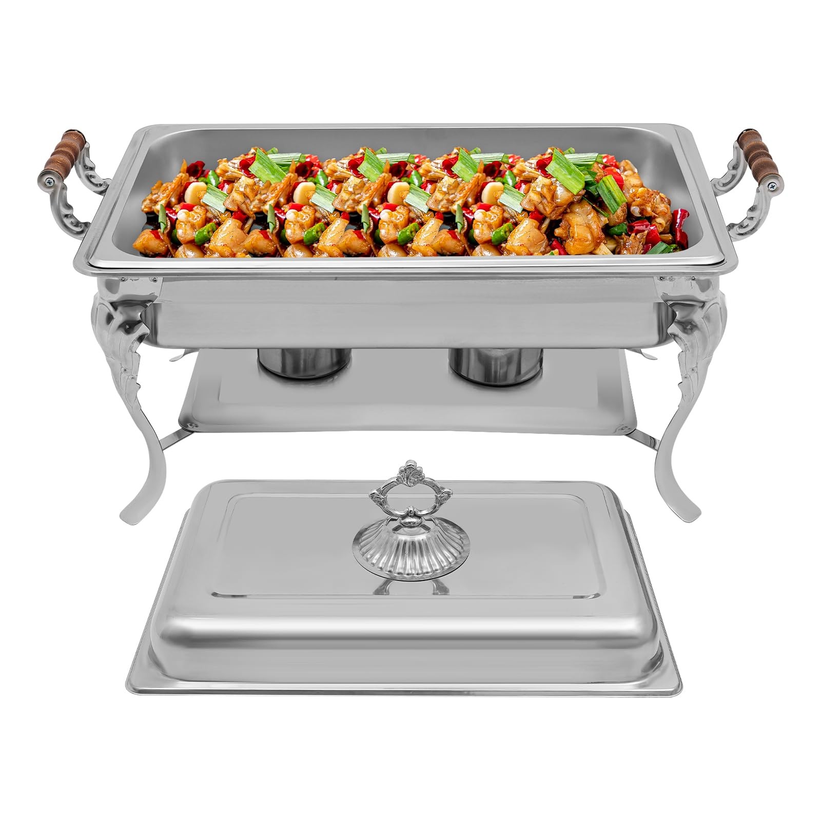 1 Pack Catering Stainless Steel Chafer Chafing Dish Sets 8 QT Full Size Buffet