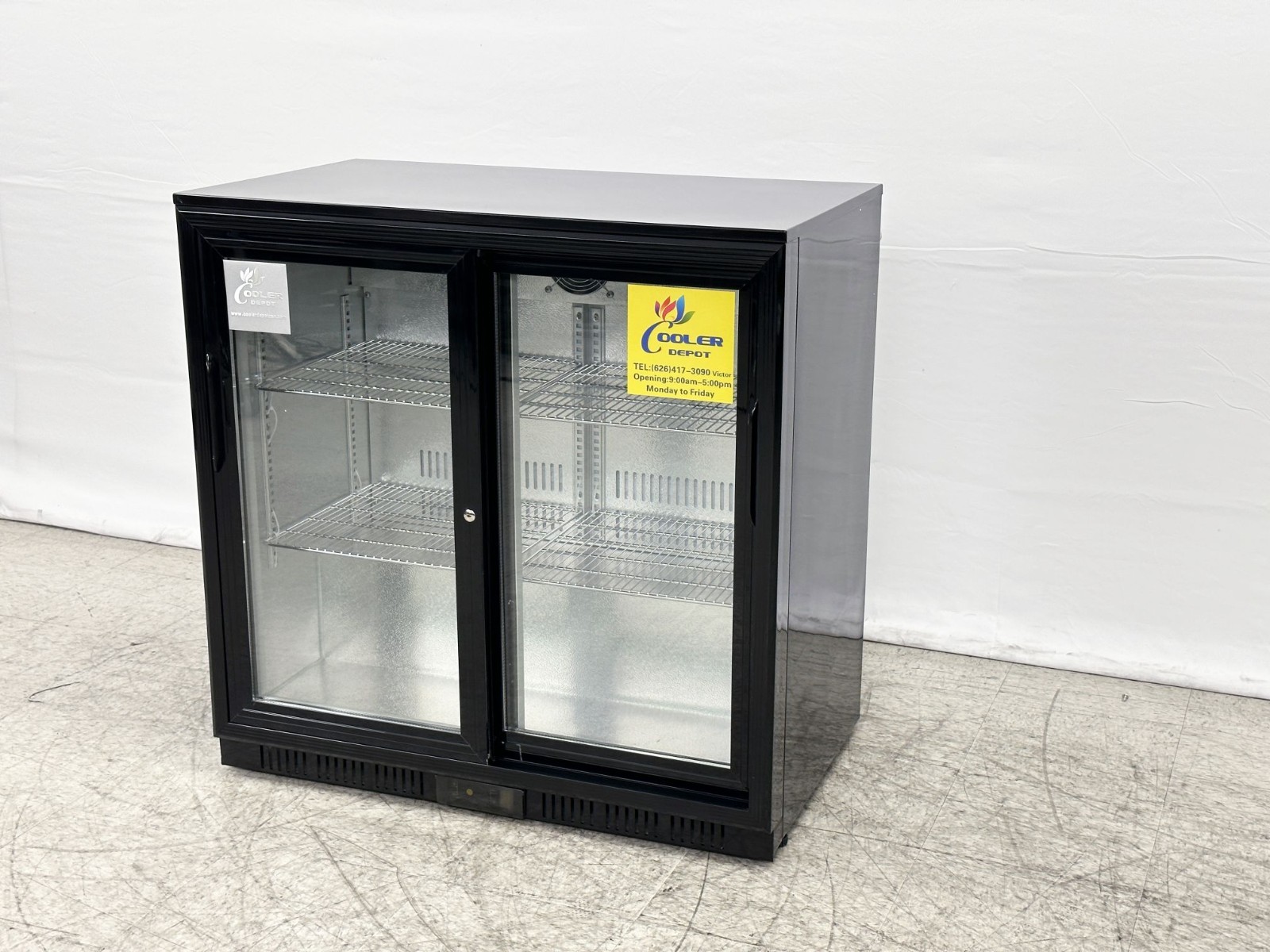 NEW 35″ Commercial Bar Cooler Sliding Door Beverage Beer Liquor Refrigerator NSF