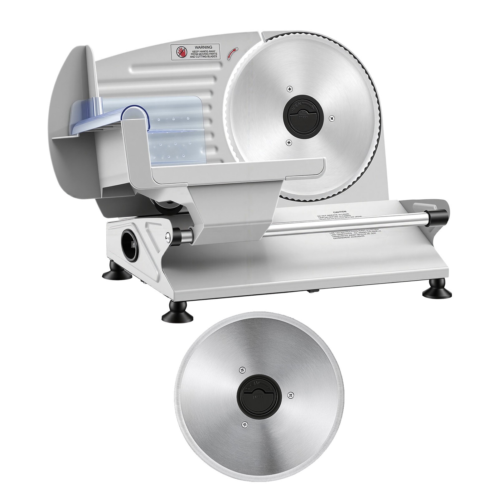 Uimoso 200W Electric Meat Slicer w/Dual 7.5″ Blades &Adjustable Thickness 0-0.6″