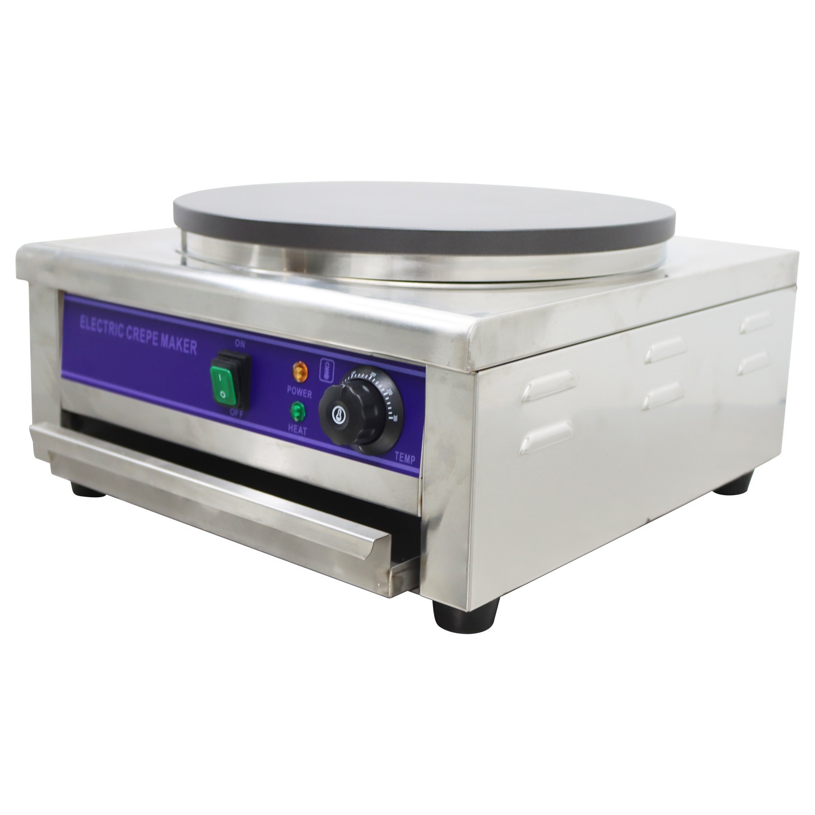 PreAsion Commercial Crepe Make Machine Electric Single Crepe Maker and Griddle P