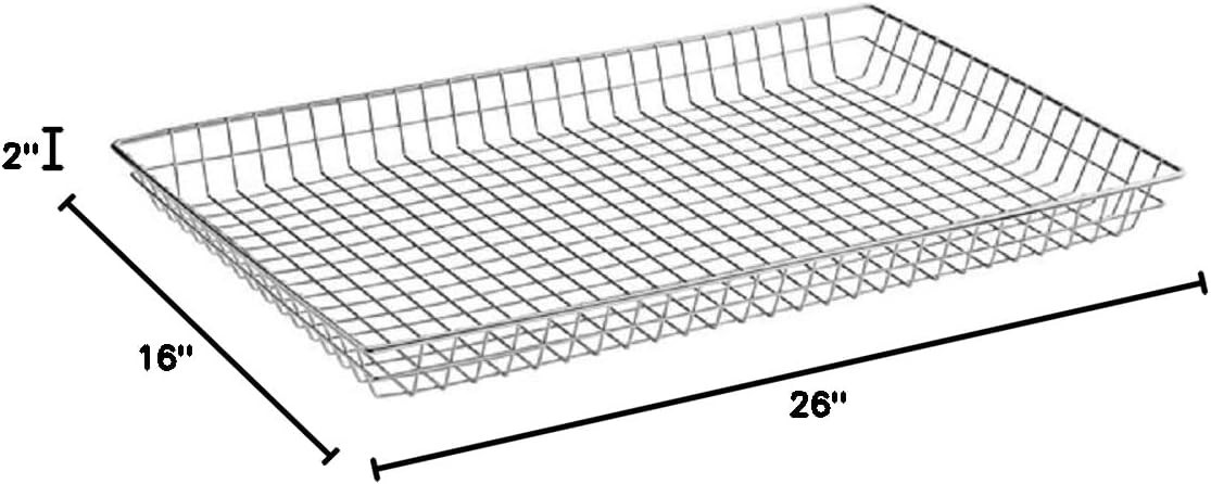 16×26 Wire Basket Nickel Plated Serving Tray