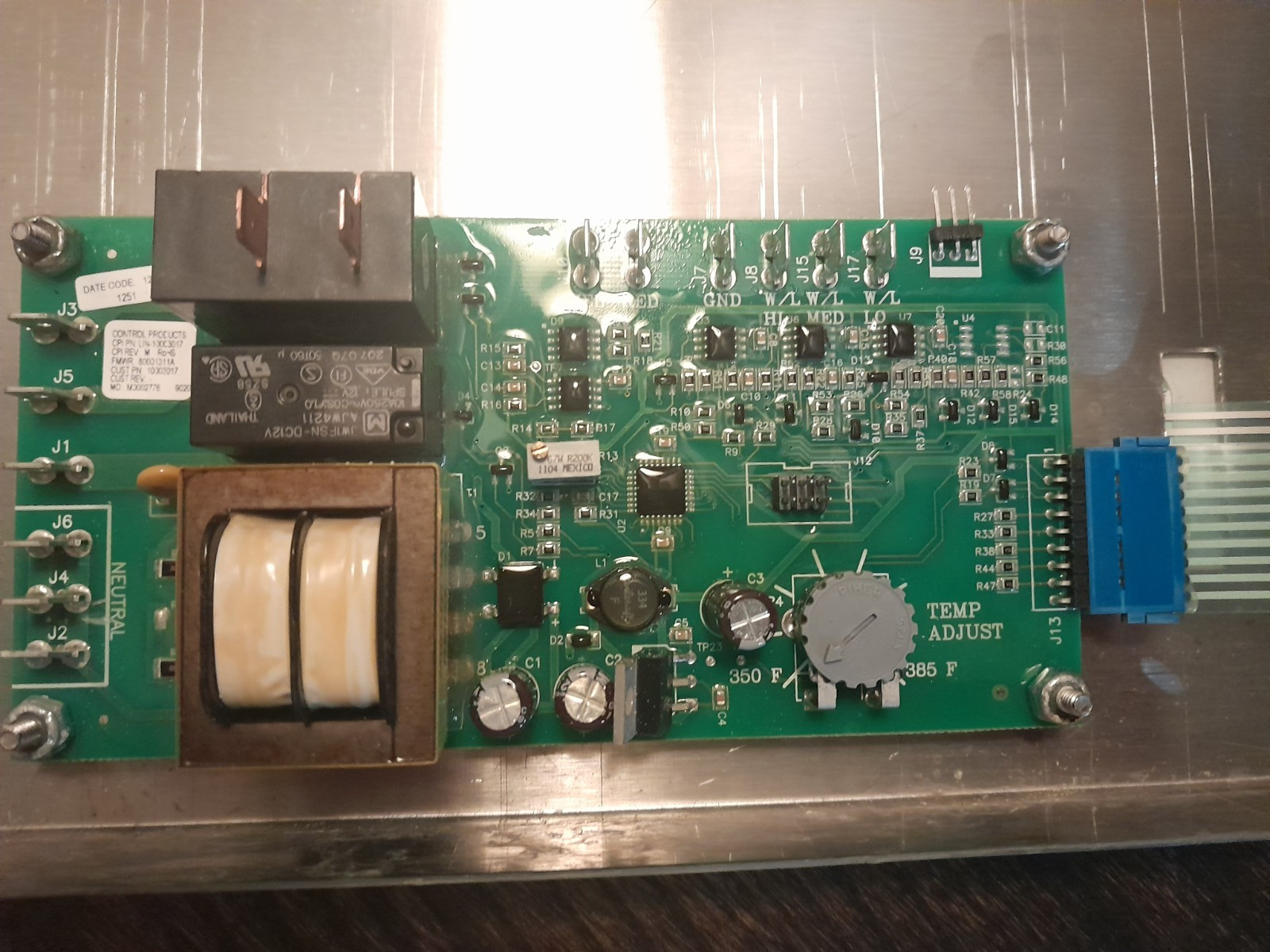 Nemco 6625A Fresh-O-Matic 120V Countertop Steamer PARTS.. FRONT PANEL/PC BOARD