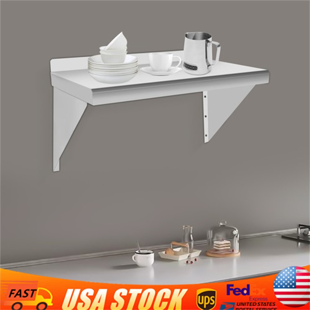Stainless Steel Wall Shelf 12″ x 24″ Restaurant Kitchen Shelf Wall Shelving New