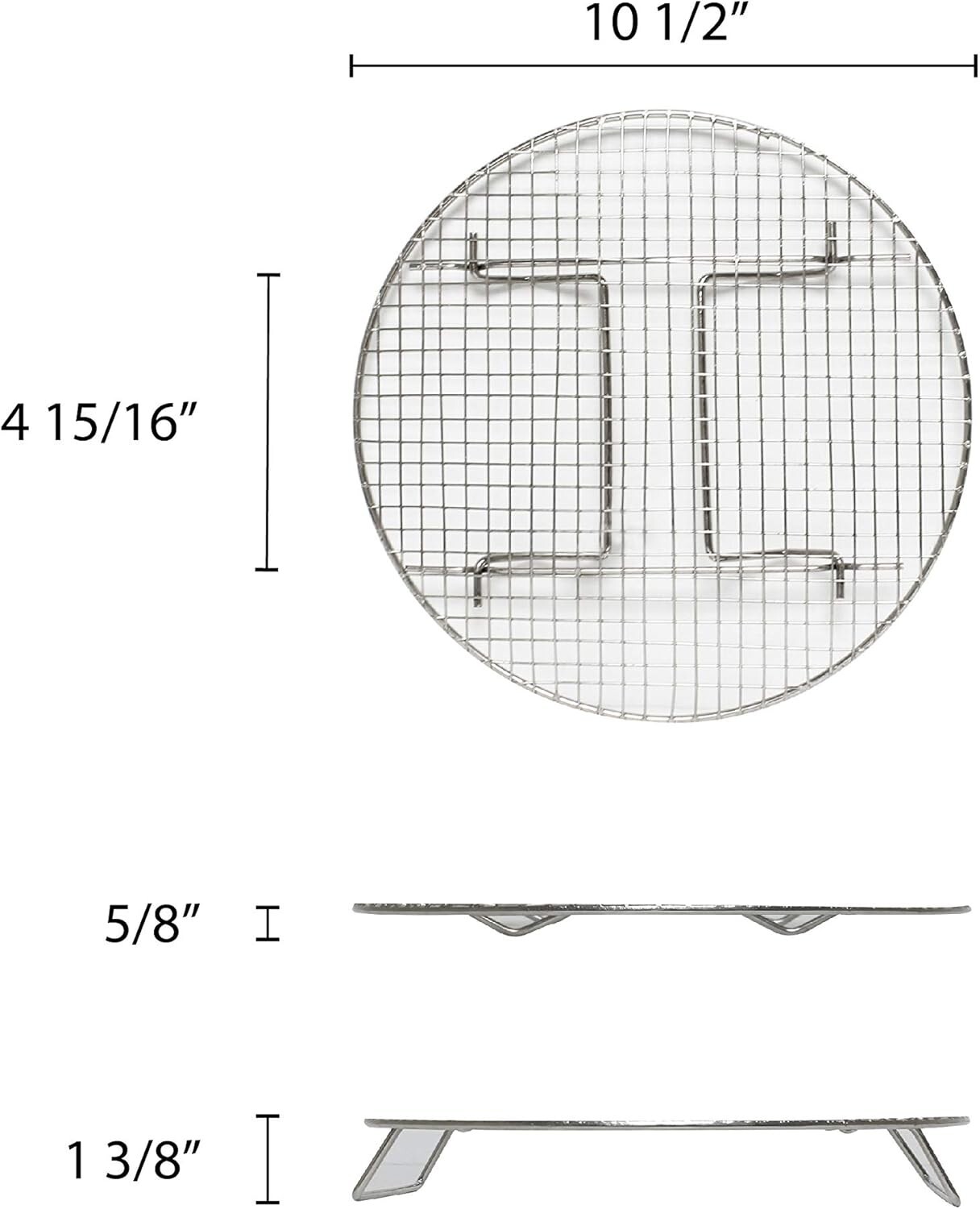 Thunder Group SLRACK1050 10 1/2″ Round Nickel Plated Steam Rack