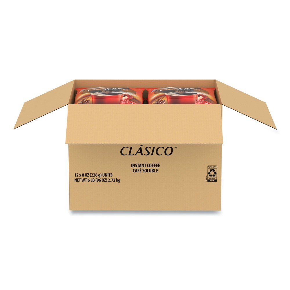 Nescafe 70948CT 8 oz Dark Roast Instant Coffee – Clasico (12/Carton) New