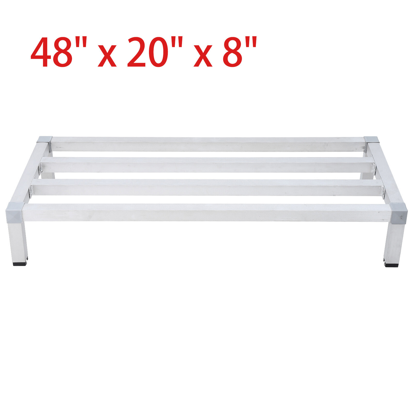 48″ x 20″ x 8″ Aluminum Dunnage Rack 1000lbs Low Shelf for Off-Floor Storage