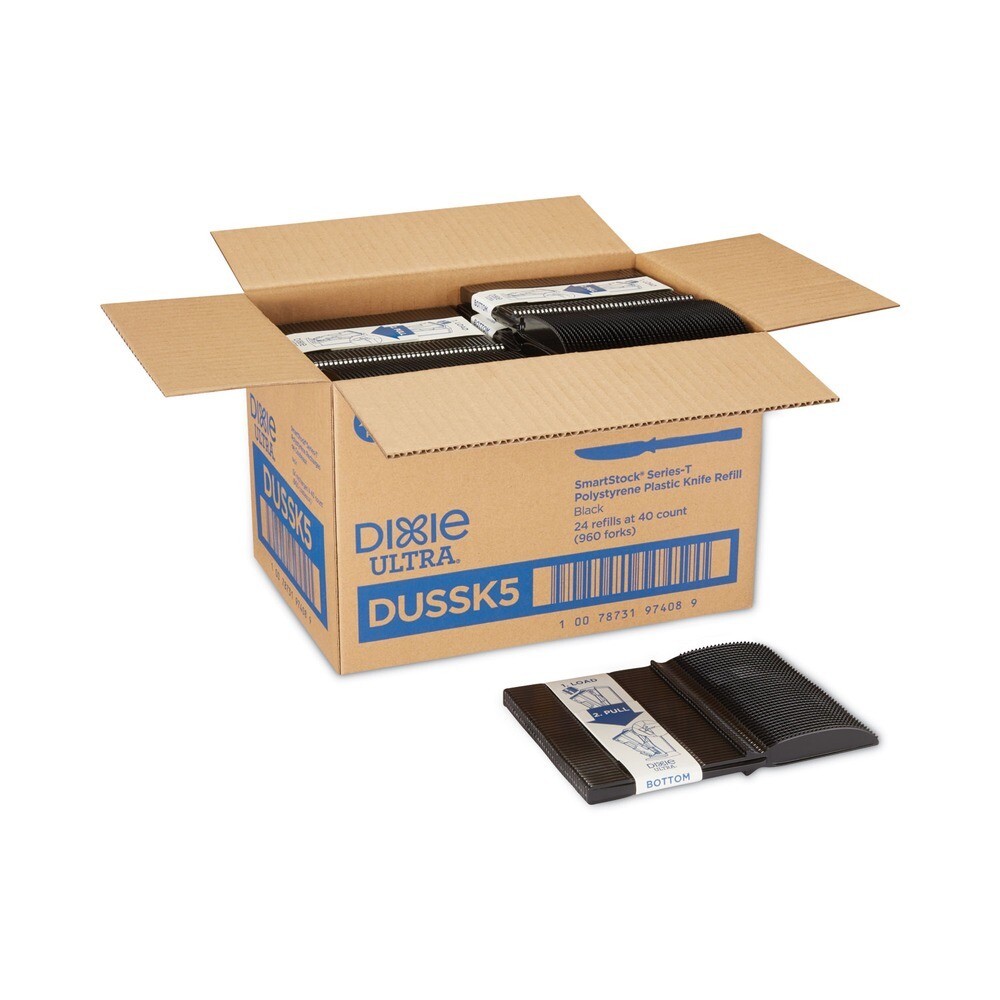 Dixie DUSSK5 Knives Tri-Tower Dispensing System Cutlery – BLK 960/CT New