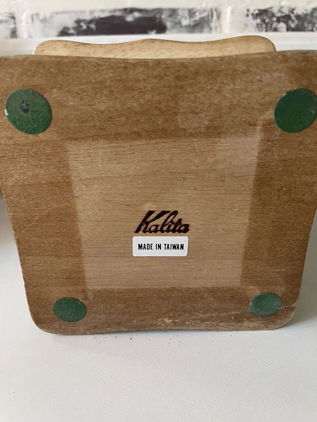 Coffee Grinder Vintage Kalita Dome Manual Blue Daft Sides Made In Taiwan #1B