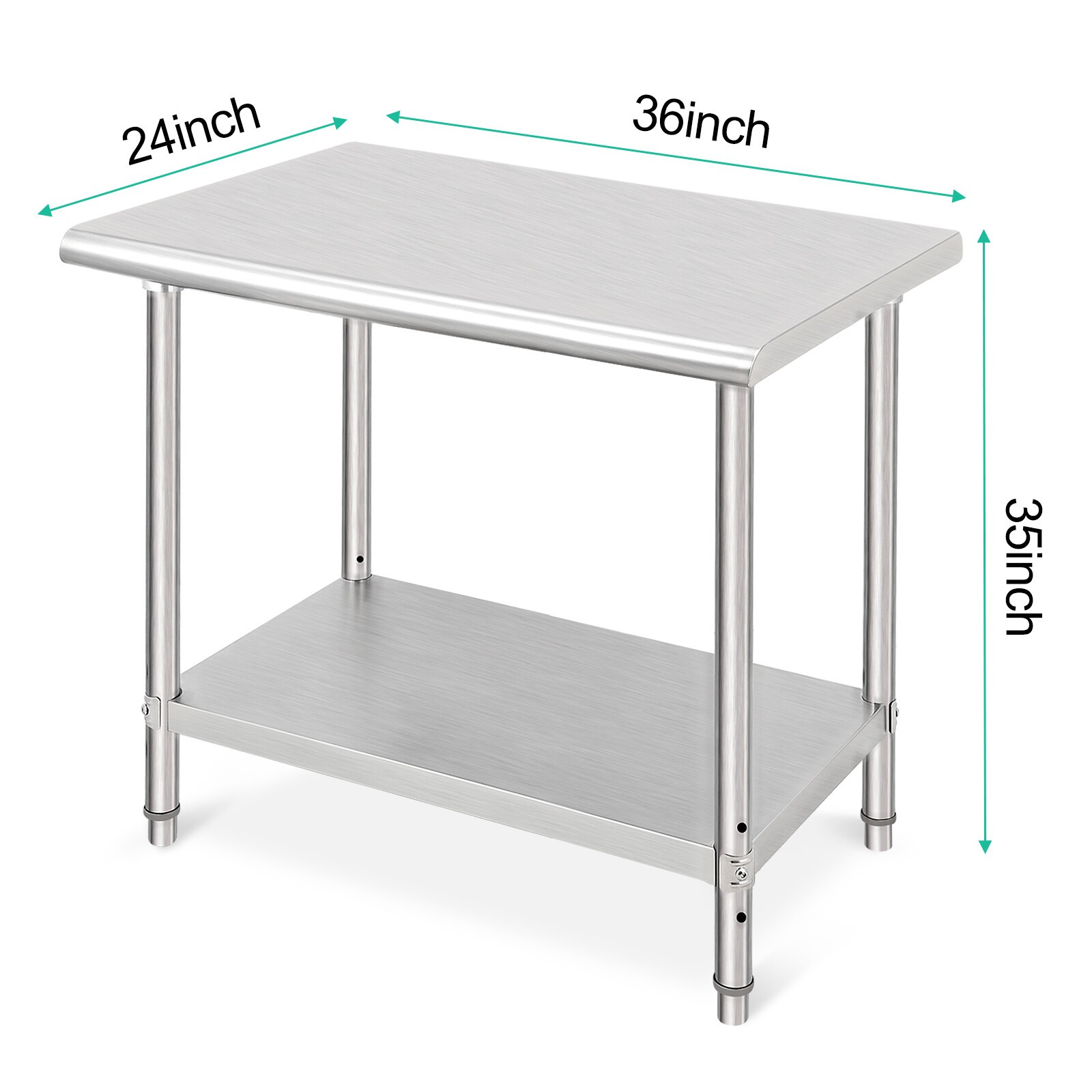 Stainless Steel Prep Table 24/36/48/60/70» NSF Commercial Kitchen Work Table