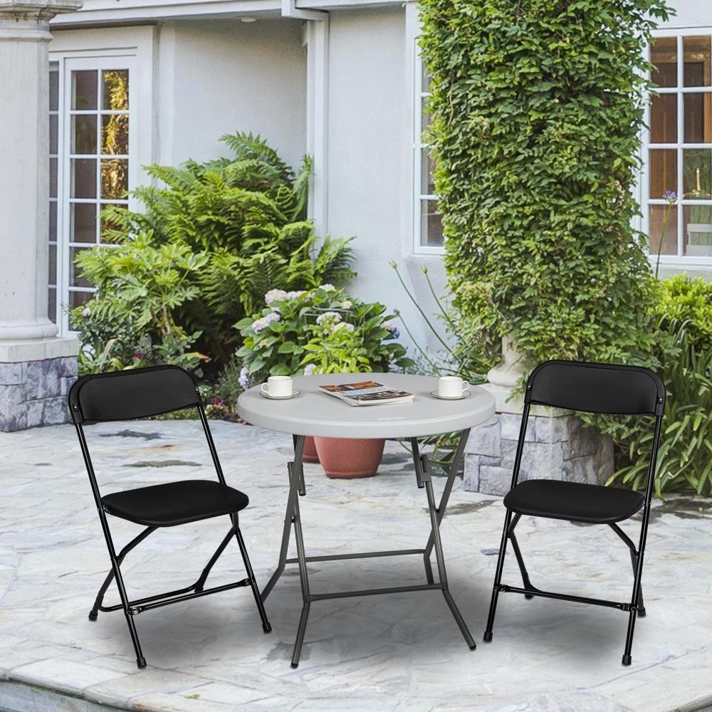 4PCS Portable Plastic Folding Chairs Classic Party Event Wedding Kitchen Chair