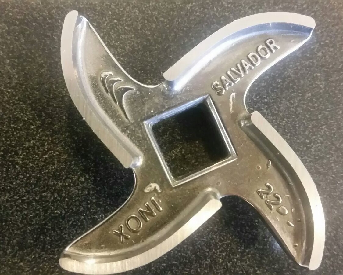 SALVADOR-SALVINOX Premium Meat Grinder Knife #22, Made in ITALY