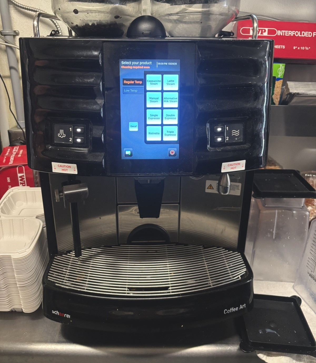 Schaerer Coffee Art Super Automatic Espresso Machine, Dual Hopper, Touchscreen