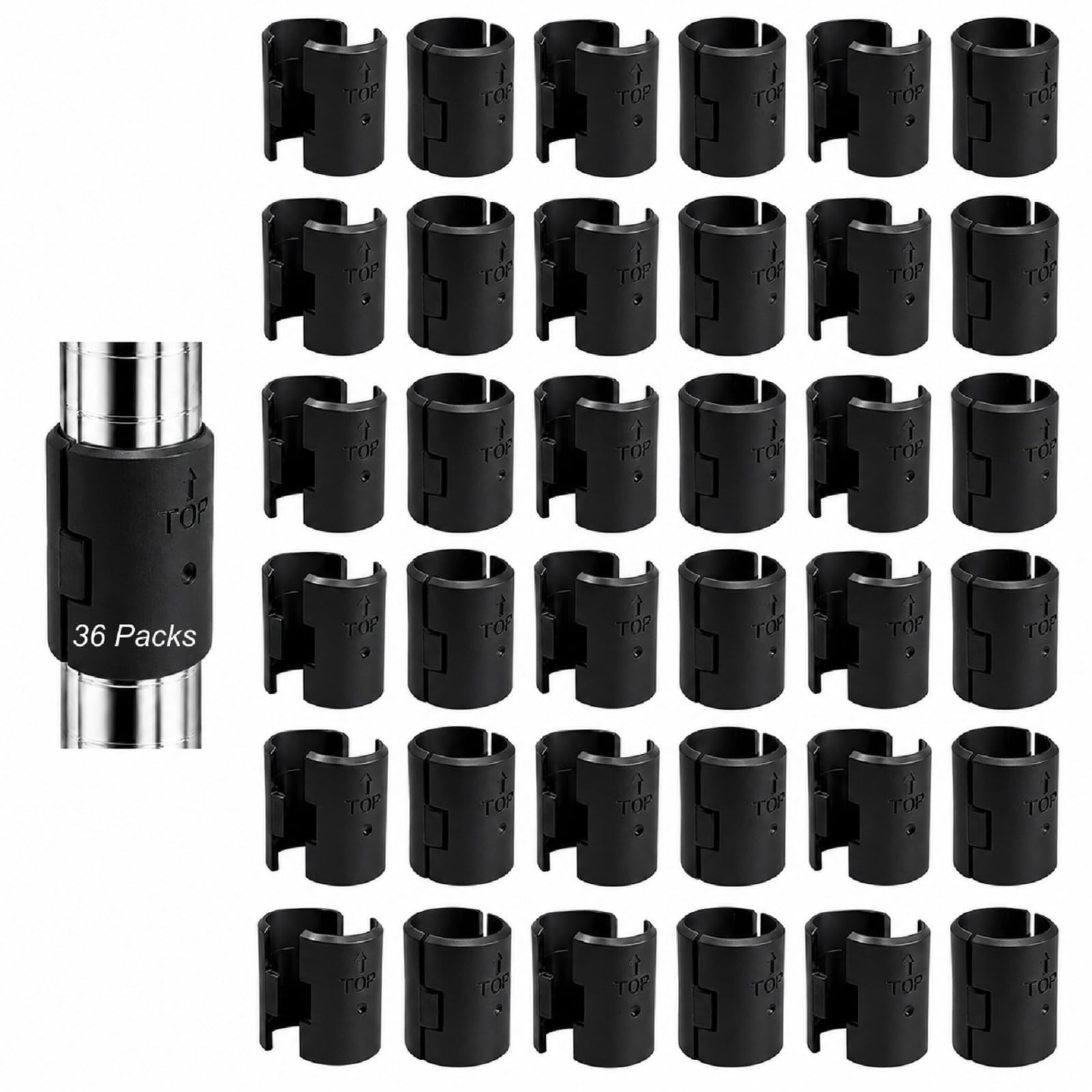 Wire Shelf Clips for 3/4 Inch Post, 72PCS Shelving Split Sleeves, 0.75 Inch W…