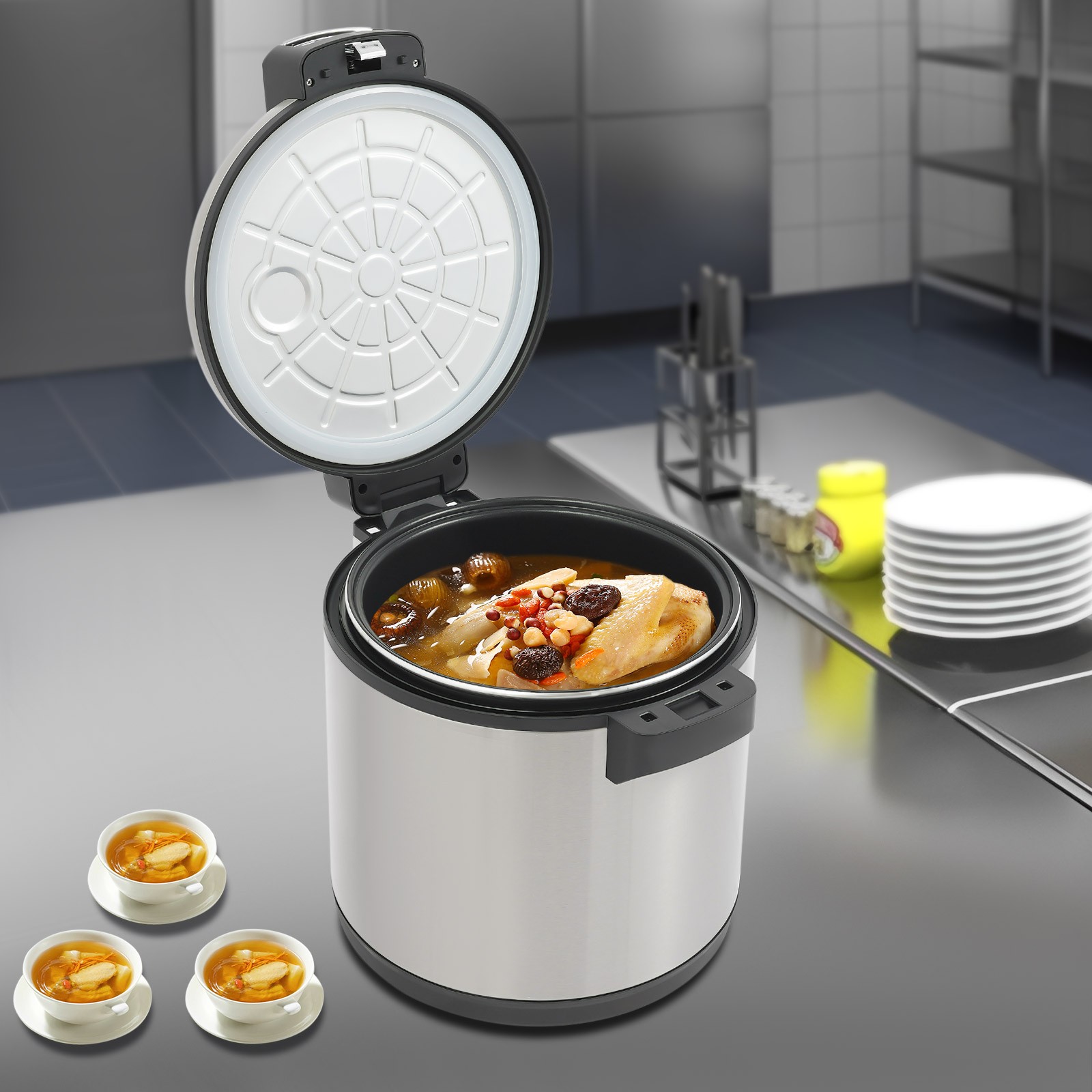 Modern 19L/20Qt Electric Rice Warmer Commercial Rice Warmer with Rice Scoop