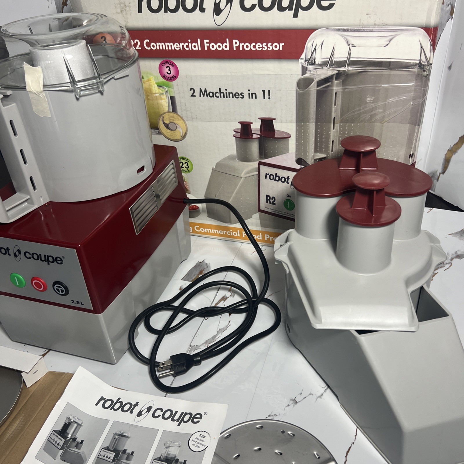Robot Coupe R2 N Food Processor with Continuous Feed And Discs / Combination