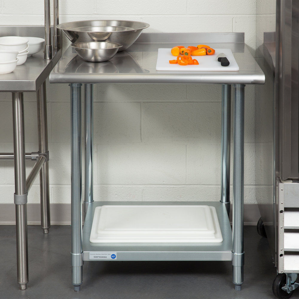 NEW!! 30″ x 30″ Stainless Steel Work Prep Table Undershelf Restaurant Backsplash
