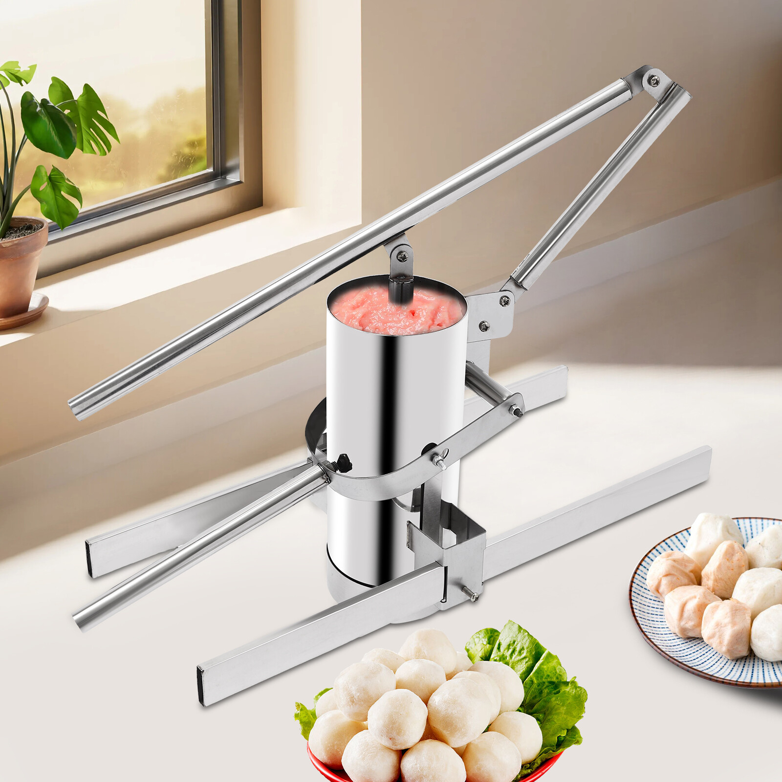 Commercial Manual Meatball Maker Machine Fish Pork Beef Meatball Making Device