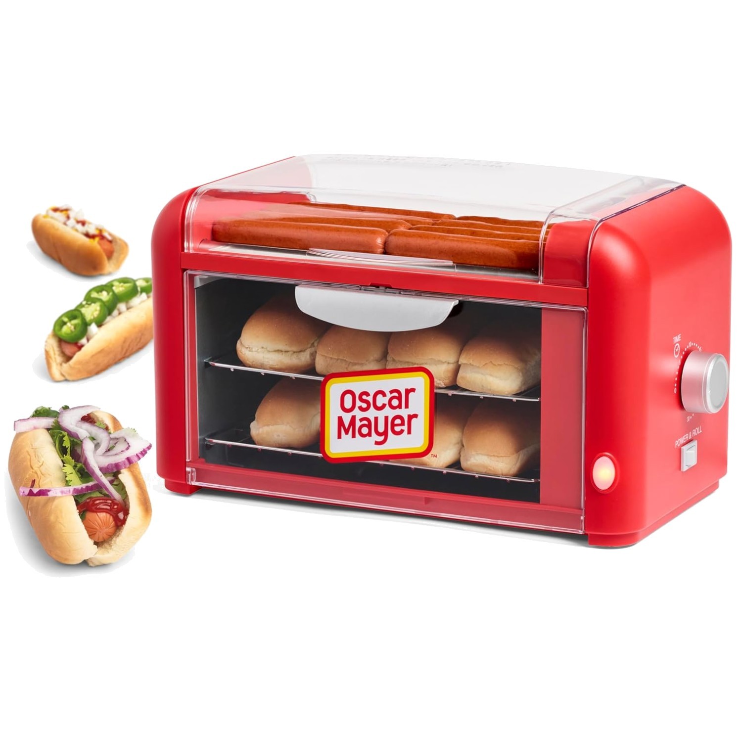 Retro Hot Dog Roller & Bun Toaster Oven