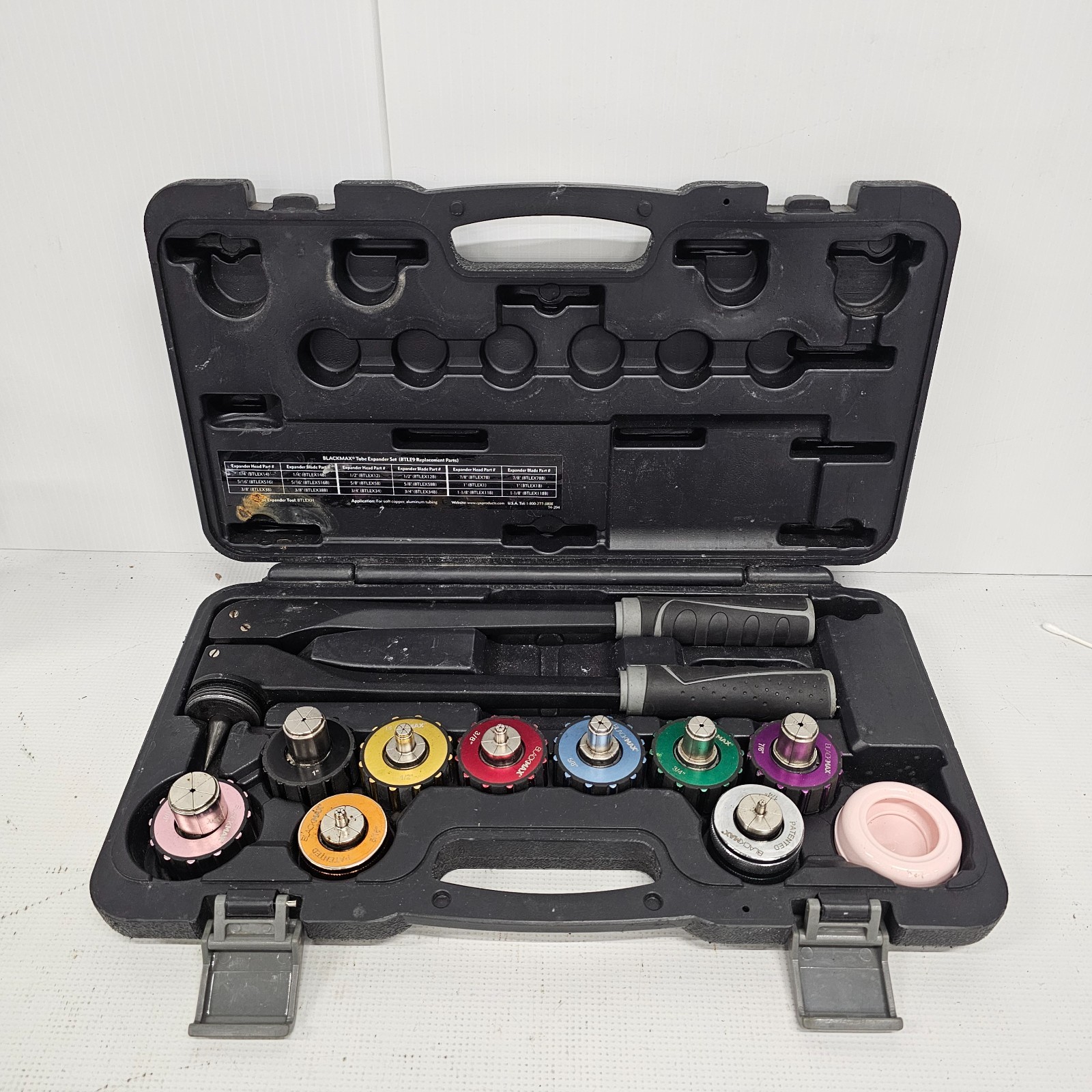 CPS BlackMax SAE 1/4″ – 1-1/8″ O.D. Tube Expander Set – BTLE9