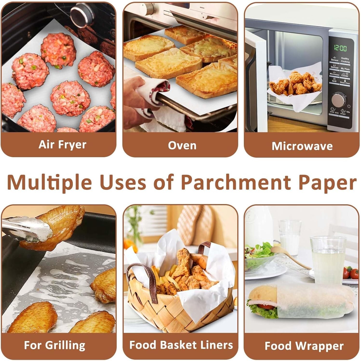 100 Pcs Deli Paper Sheets 12×12 Inches Wax Paper Sheets For Food Basket Liners