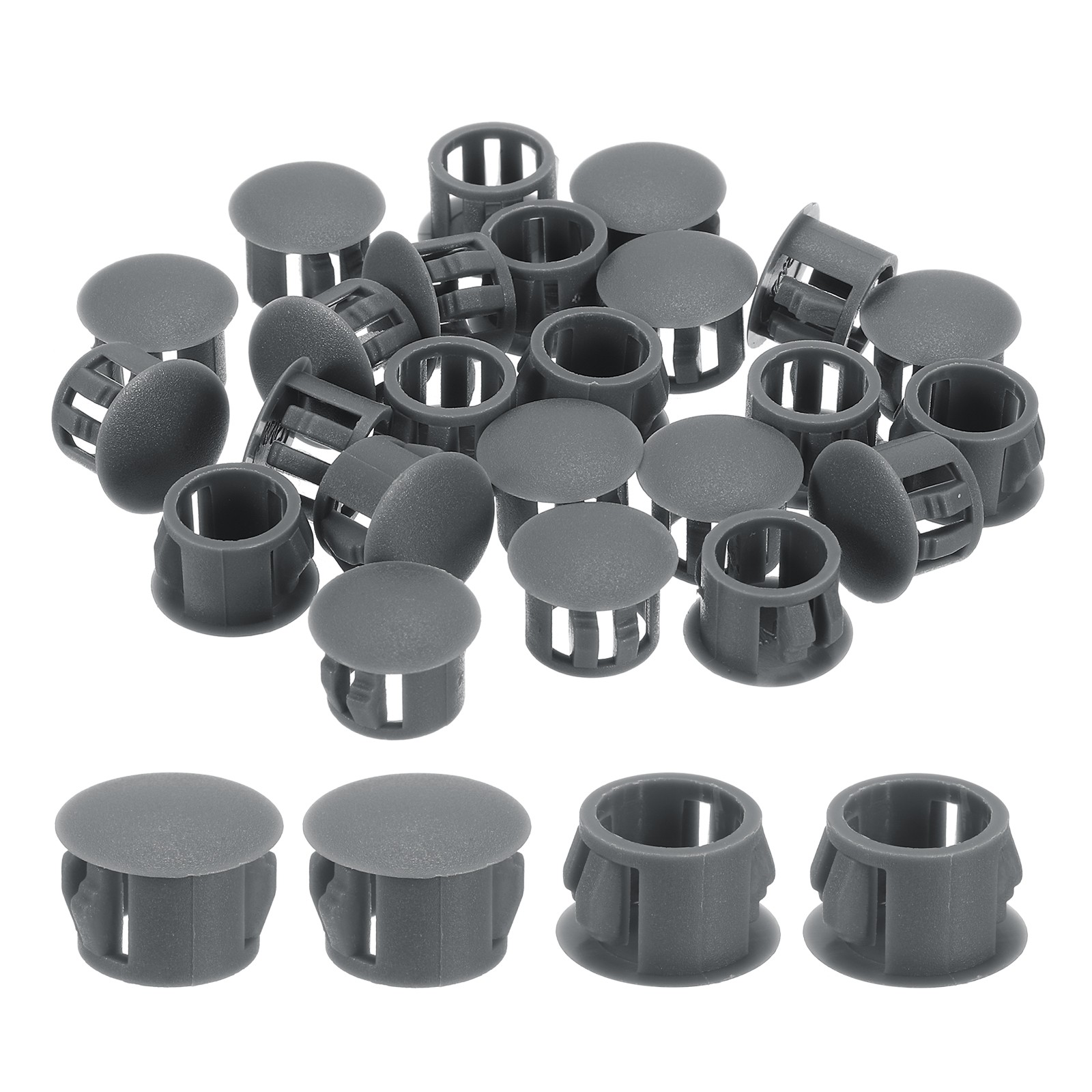 38Pcs 12mm(15/32″) Flush Type Panel Round Snap in Fastener, Gray