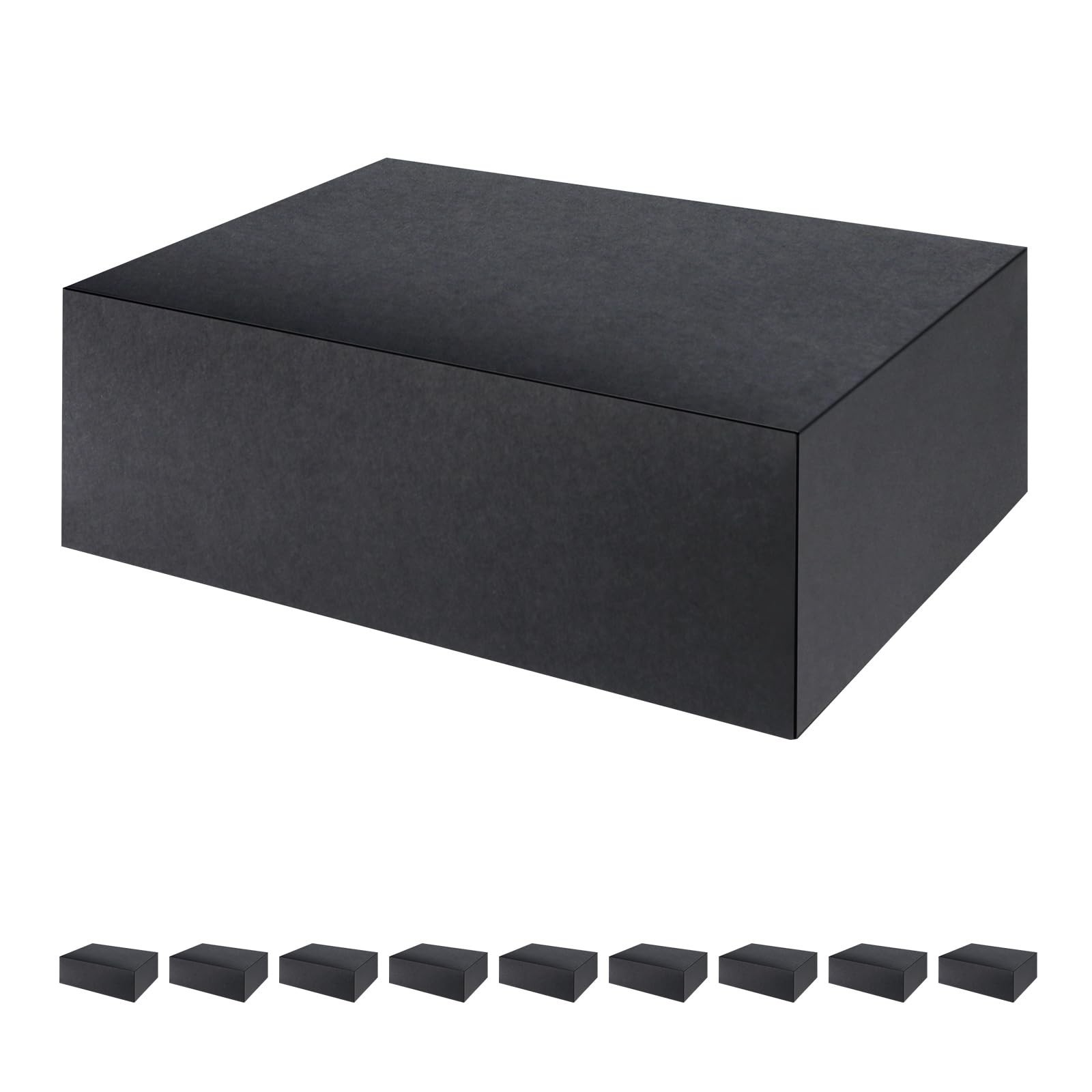 JINMING 10 Gift Boxes 11x8x4 Inches, Matte Black Gift Boxes Bulks for Mother’…