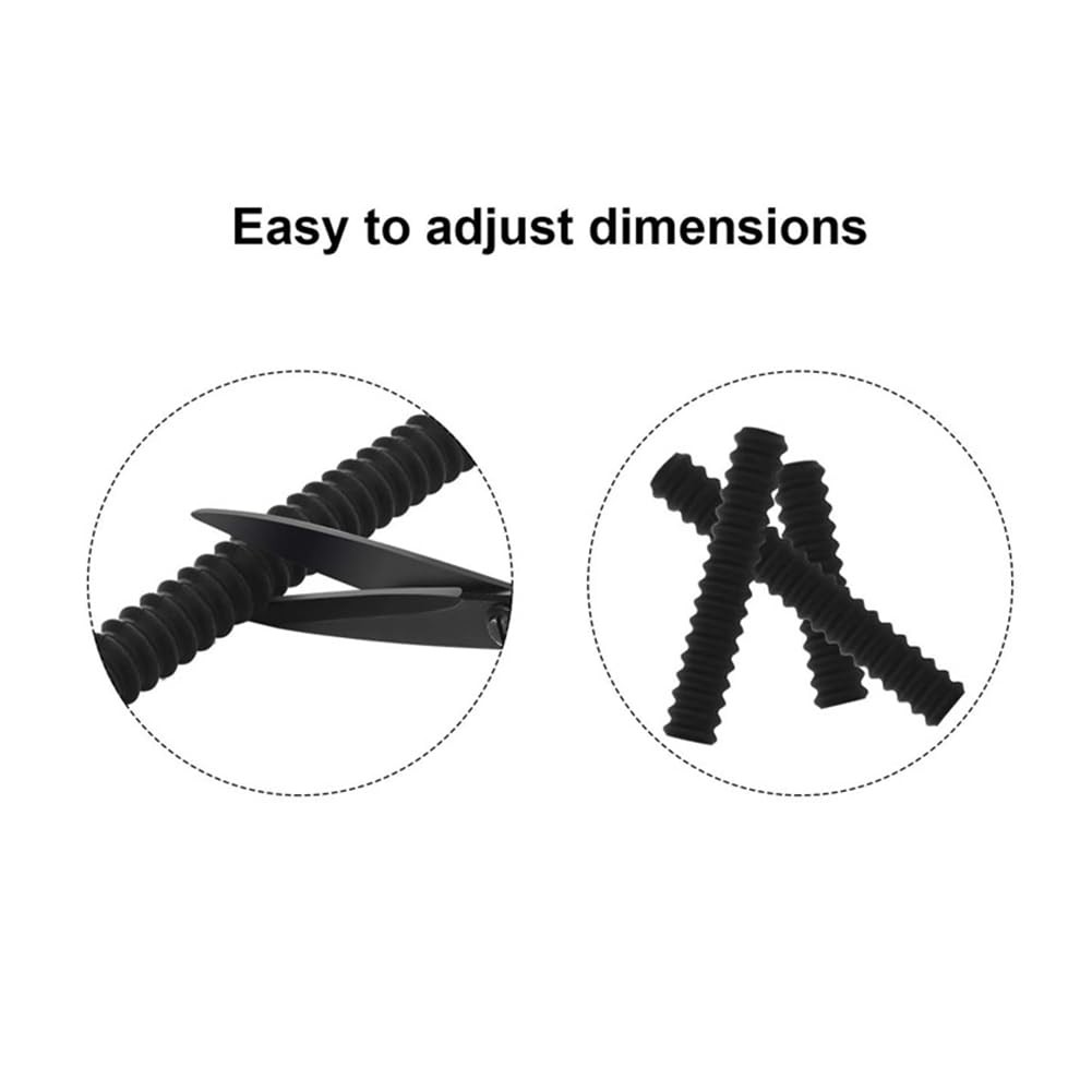2 Pack Black Extra Long Silicone Oven Rack Shields Heat Resistant Guards