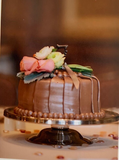 13 inch Stainless Steel Round Cake Stand, 3 1/2 inches tall