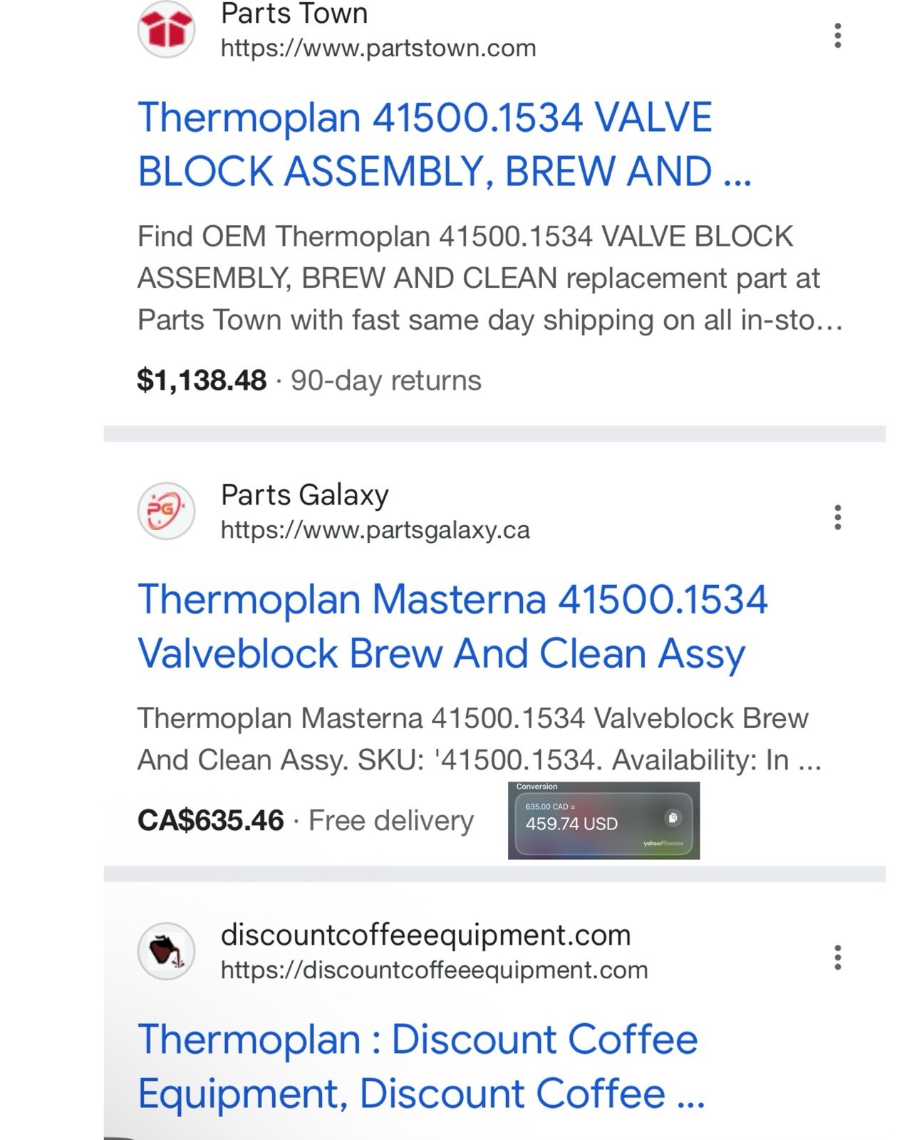 127.788 Valveblock Clean and Brew Assy. 11080845 Mastrena II