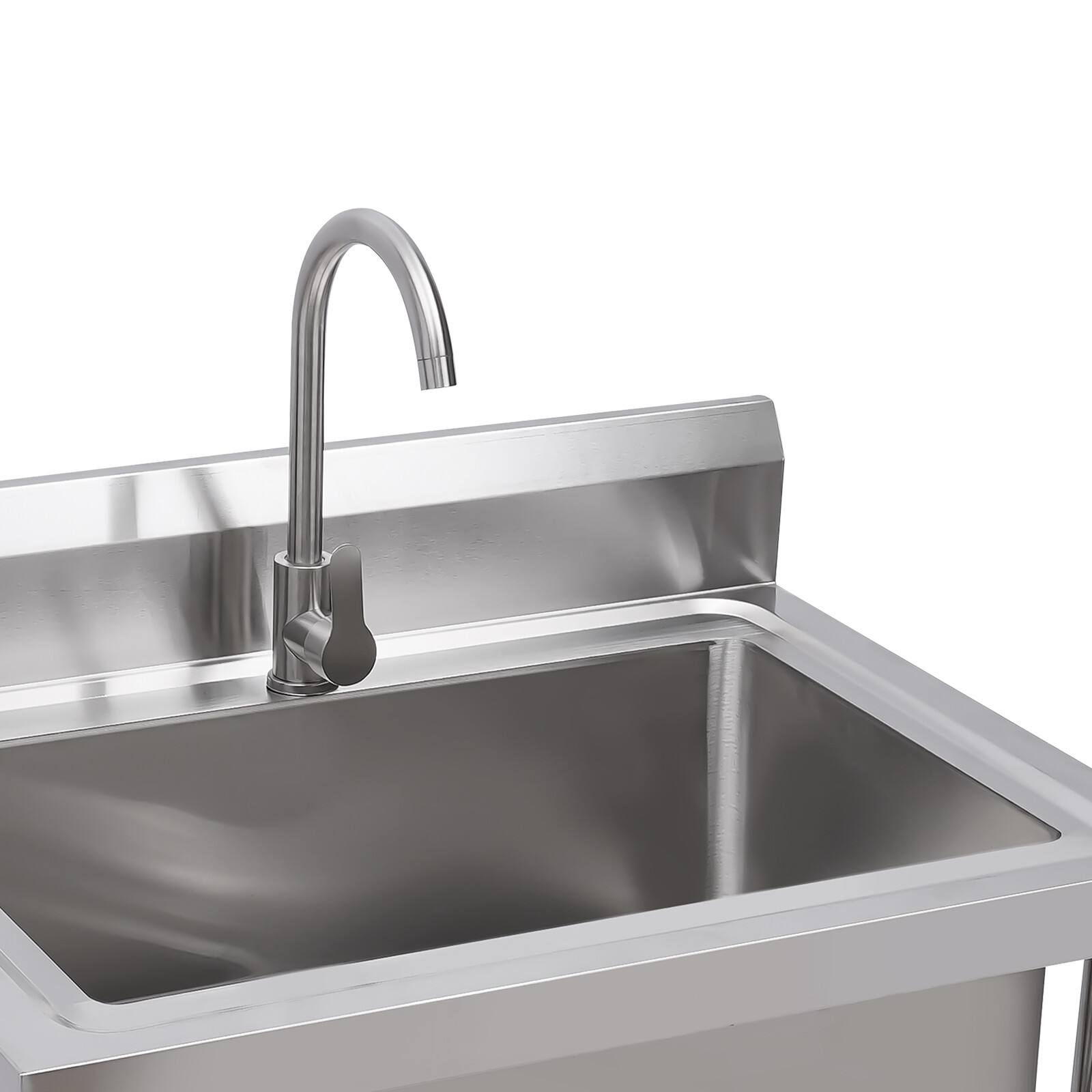 Utility Kitchen Sink Standing Stainless Steel Commercial Restaurant Laundry Sink